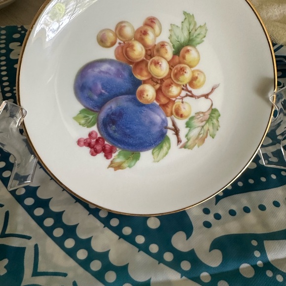 Porzellanfabrik Arzberg Bayern Germany Porcelain Plates Grapes Fruit. - Picture 2 of 3